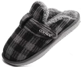 1 x Brand New COFACE Gray 40 Slippers Women s Winter Warm Fluffy Wool Lined Slippers, with Soft Memory Foam Plaid Plush Closed Slippers for Indoor and Outdoor Use - RRP €60.0