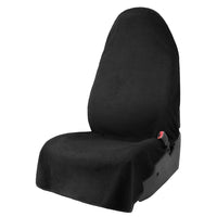 1 x RAW Customer Returns Leader Accessories universal car seat cover soft terry cloth seat cover 3-layer 100 waterproof car seat cover as a throw non-slip protective cover driver s seat passenger seat front seat black - RRP €29.99