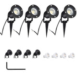 1 x RAW Customer Returns CPROSP 4PCS 5W Garden Spotlight GU10 LED Floodlight Spot with External Spike IP65 Natural White for Outdoor Garden 4000K, LED Bulb Included - RRP €43.27