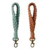 4 x Brand New AOKSUNOVA Lanyard Braided Short Key Chain Macrame Set Key Chain Wrist Mint Green Black 2 Pieces - RRP €110.4