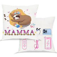 1 x Brand New Tarklanda Mom Gift Pillowcase Mom Decorative Pillowcase with Pockets Sloth Gift for Mom Gift for Christmas Mother s Day Birthday Pillowcase 45x45cm - RRP €9.83