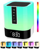 1 x RAW Customer Returns Bluetooth speaker with light, children s alarm clock, white noise machine, bedside lamp touch dimmable, 48 RGB color changing LED table lamp, gifts for girls young teenager birthday gift - RRP €39.99