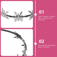 1 x RAW Customer Returns Frcolor Christmas Snowflake Headband Hairbands Adorable Cute Glitter Snowflake Hairbands Christmas Party Favors Supplies for Kids Girls Silver  - RRP €9.06