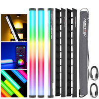 1 x RAW Customer Returns AMBITFUL A2PRO-K2 A2 PRO Full Color RGB Tube Light, CRI 95 TLCI 97 Accurate Color, 2500K-8500K Adjustable, RGB CCT HSI Mode, 26 Fx Light Effect, APP Control Support A2PRO-K2  - RRP €158.0