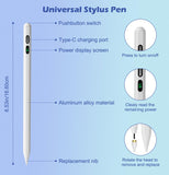 1 x RAW Customer Returns MoKo Stylus Pen for Touchscreens, Fast Charging Stylus Pen for Apple iPad iPhone Samsung Lenovo IOS Android Xiaomi Tablets Cell Phones Smartphones, Universal Pen with Power Display, White - RRP €26.54