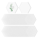 1 x RAW Customer Returns 80pcs Clear Hexagonal Acrylic Place Card Names, Acrylic Place Cards, Blank Cards for Table, Custom Name Settings, Guest Names, Cards for Wedding, Party or Event Decoration - RRP €30.24