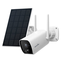 1 x RAW Customer Returns wansview 2K surveillance camera outdoor battery with solar panel, wireless WLAN camera outdoor, solar WiFi camera surveillance outside, PIR motion detector, 2-way audio, works with Alexa B4, motion only - RRP €64.99