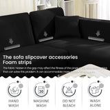 1 x RAW Customer Returns Mingfuxin Sectional Couch Covers, Stretch Sofa Slipcovers, L Shaped Non-Slip Corner Sofa Cover, Chaise Longue Protector with 2 Pillow Cases for L Type Sofa, Couch 2 Seater 3 Seater  - RRP €58.99