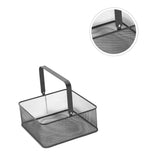 1 x RAW Customer Returns Cabilock Wrought Iron Hand Basket Storage Basket Storage Basket Black Tinsel Black Metal Basket Wire Mesh Laundry Basket Metal Bread Basket Vegetable Storage Basket - RRP €35.99