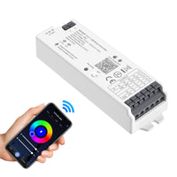 1 x RAW Customer Returns SEZO WB5 5in1 WiFi Bluetooth LED Controller Auto-Synchronization Compatible with Alexa Google Home Tuya Smart Life APP Control for Monochrome RGB RGBCCT RGBW LED Strips DC12-24V - RRP €31.25