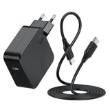 1 x RAW Customer Returns 65W Power Adapter USB C Laptop Charger Cable for HP Elitebook Spectre, Lenovo ThinkPad Yoga, Dell Latitude, MacBook Pro Air, Acer, Samsung Galaxy, Huawei Matebook, Xiaomi Air with 1.8M USB-C to C Charging Cable - RRP €23.33