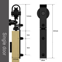 4 x RAW Customer Returns WOLFBIRD 1M 3.3FT Bifold Sliding Door Fitting for One-Way Fitting System, Folding Door Kit Suitable for 2 Doors with a Total Width of 100CM Without Door Panels  - RRP €487.04