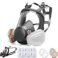 1 x RAW Customer Returns RANKSING Full Facepiece Reusable Respirator Mask 6800 Labor Insurance Accessories with 12 Filters 2 Cartridges 2 Covers for Decoration, Painting and Polishing and Other Works - RRP €39.99