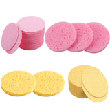 18 x Brand New 60 Pieces Compressed Facial Sponges, Reusable Round Cellulose Facial Sponges Makeup Remover Sponge for Face Cleaning Pink Yellow  - RRP €145.62