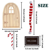 6 x Brand New SUNSK gnome door accessories Christmas Christmas gnome door set gnome accessories Christmas decoration miniature elf door fairy door gnome door dollhouse Christmas decoration - RRP €180.0