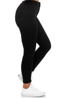 1 x RAW Customer Returns Elara Damen Jeans High Waist Slim Fit Chunkyrayan JS710 Schwarz 46 3XL  - RRP €27.18