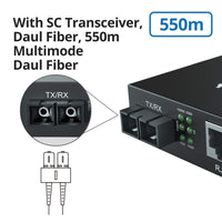 1 x RAW Customer Returns 10Gtek Gigabit Ethernet media converter, with built-in 1Gb multi-mode SC transceiver, multi-mode dual SC fiber connector, 850nm, 550-meter - RRP €30.36