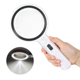 1 x RAW Customer Returns Magnifying glass with light, 5X 13X 20X reading magnifying glass with light, reading magnifying glass with 31 LED light, hand magnifying glass 2 modes large magnifying glass with light - RRP €18.14