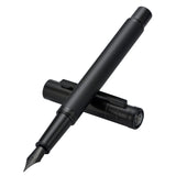 1 x RAW Customer Returns Erofa Fountain Pen, Matte Black, Medium Tip, Classic Design, with Converter and Metal Box, Set - RRP €22.36