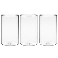 1 x RAW Customer Returns Winter Shore 15 cm Tall Glass Vases for Table Decoration Pack of 3 - Jars for Candles, Flowers, Pebbles, Shells, Pearls Lantern Glass - Clear Glass Vase Cylinder - Vases Wedding Table Decoration - RRP €20.11