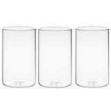 1 x RAW Customer Returns Winter Shore 15 cm Tall Glass Vases for Table Decoration Pack of 3 - Jars for Candles, Flowers, Pebbles, Shells, Pearls Lantern Glass - Clear Glass Vase Cylinder - Vases Wedding Table Decoration - RRP €20.11