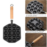 1 x RAW Customer Returns QOTSTEOS Takoyaki Pan, Baking Machine Tool Easy Clean 14 Holes Pancake Takoyaki Pan without Coating Cast Iron - RRP €26.21