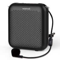 1 x RAW Customer Returns NORWII S358 - 4000 mAh Portable Rechargeable Voice Amplifier with Wired Microphone, Headphones and Waistband, Personal Microphone and Speaker for Teachers, Tour Guides, etc. Black  - RRP €38.99