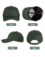 2 x Brand New Baseball Cap Men and Women Adjustable Cap Pure Color Baseboard Baseball Cap Hat Unisex Visor Cap Army Green  - RRP €55.2