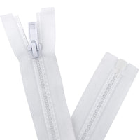 4 x Brand New Sawoake 5 2pcs 91cm Separating Jacket Zippers for Sewing Coats Jacket Zipper White Molded Plastic Zippers Bulk Tailor DIY Sewing Tools for Garment Bags - RRP €81.6