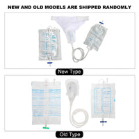 1 x RAW Customer Returns Silicone Urine Collector, Urinary Catheter Bag 3 Type Optional Urine Drainage Bag, Portable Urinal for Men, Women, Elderly, Reusable Urine Bag elderly  - RRP €21.18