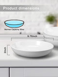 2 x RAW Customer Returns Y YHY Deep Plates Set of 4, 24.5 x 5.0 cm Deep Dinner Plates, Soup Plates, Salad Bowls, Pasta Bowl for 4 People, Large Porcelain Dinner Plates for Pasta, Goulash, Soups and Salad-1480 ml White - RRP €89.98