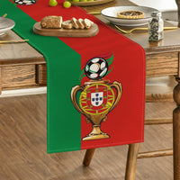 1 x RAW Customer Returns Artoid Fashion Sport Portugal Football Table Runner, Washable Kitchen Dining Table Decoration Indoor Outdoor Holiday Party Decor 40x140 cm - RRP €20.4