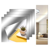 1 x RAW Customer Returns SETROVIC Pack of 6 30 x 30 cm mirror tiles self-adhesive adhesive mirror wall sticker living room wall mirror small mirror to stick on adhesive mirror for closet sand tattoo bathroom - RRP €21.17