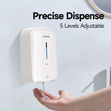 1 x RAW Customer Returns AIKE Soap Dispenser Wall Mounted, 1000ml Soap Dispenser Automatic Wall Mounted for Commercial Hand Soap Dispenser for Bathrooms, Two Power Supply Options Plug In Battery  - RRP €42.59