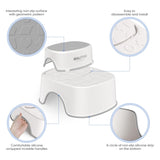 1 x RAW Customer Returns Maliton children s toilet seat with 2-step step stool for children 1-8 years, potty for children with soft seat ring, anti-slip design, splash guard - RRP €37.37