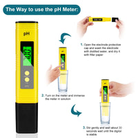 11 x RAW Customer Returns flintronic PH Meter, PH Tester, PH Water Quality Tester, Water Quality Meter, LCD Display with Backlight, 0-14 pH Measuring Range- 0.1 pH Accuracy, for Swimming Pool, Spa - RRP €99.66