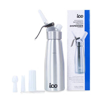 1 x RAW Customer Returns ICO aluminum cream dispenser for homemade whipped cream, cream siphon 500ml for desserts, sauces, mousse and infused oils, use with 8g N2O cream chargers. - RRP €31.46