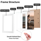 1 x RAW Customer Returns Egofine A5 picture frame set of 4, photo frame with acrylic glass, picture frame made of composite wood for table and wall mounting, white - RRP €20.16