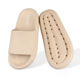 1 x RAW Customer Returns Leevar Slippers for Women Men, Cloud Shoes Thick Platform Summer Beach Eva Soft Sole Slide Sandals, Shower Quick Drying Bathroom Massage Pool Gym House Slipper Khaki 44 45 EU  - RRP €60.0