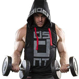 1 x RAW Customer Returns COWBI Bodybuilding Gym Sweatshirt Men s Hooded Tank Top - RRP €23.59