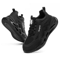 1 x RAW Customer Returns Nasogetch Safety Shoes Men Women Work Shoes Lightweight Sporty Steel Toe Cap Shoes Breathable Protective Shoes 770 Black 42 EU - RRP €48.95