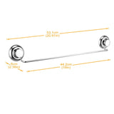 2 x RAW Customer Returns MaxHold Vacuum System Single Towel Rack 18 - No-Drill - Stainless Steel Never Rust - Kitchen Bathroom Storage - RRP €36.0