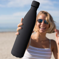 1 x RAW Customer Returns GeeRic drinking bottle 1L stainless steel stainless steel drinking bottle double-walled stainless steel drinking bottle 1000ml leak-proof BPA-free rust-proof insulated bottle & keeps cold with cup brush, cup protector - RRP €21.99