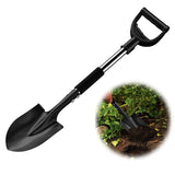 1 x RAW Customer Returns Garden Shovels for Digging, 78 cm Small Shovel with Comfortable D-Handle, Black Spade Shovels for Camping, Edging, Heavy Duty Metal Compact Shovels, Mini Shovel Steel - RRP €23.99