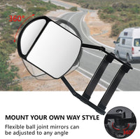 1 x RAW Customer Returns TINMAGI 2pcs universal caravan mirror, outside mirror caravan, caravan mirror for all common vehicle types, car, motorhome, caravan - RRP €50.93