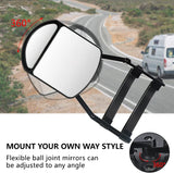 1 x Brand New TINMAGI 2PCS Car Trailer Mirror, Caravan Mirror, Easy to Mount Auxiliary Trailer Mirror, for Most Large Vehicle Mirrors - RRP €56.46