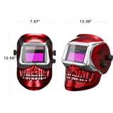 1 x RAW Customer Returns DEKO Solar Powered Welding Helmet Automatic Welding Helmet Professional Hood with Adjustable Shade Range 4 9-13 for Mig Tig Arc Welding Mask Skull Design - RRP €40.07