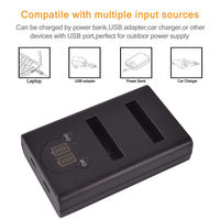 1 x RAW Customer Returns DSTE 2 x NB-6L replacement battery dual USB charger with LCD display compatible for NB-6LH and Canon PowerShot X500, SD3500, SD4000, is SX275, SX510, SX600, SX610, SX710, HS D10, D20, ELPH 500 HS - RRP €18.68