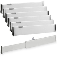 1 x RAW Customer Returns SENENQU Set of 6 Drawer Dividers Kitchen Adjustable, 34-54 cm Plastic Drawer Dividers High - 6 cm, Drawer Organizer for Kitchen, Dresser, Bathroom, Bedroom - RRP €36.9