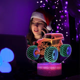 1 x RAW Customer Returns LOMUG 3D SUV Illusion Lamp Night Lamp Children LED Night Light Lamp, 3D Illusion Lamp with 3 Colors Auto Changing Touch and Remote Control Birthday Gift Christmas Gifts for Children Boy Girl. - RRP €14.36